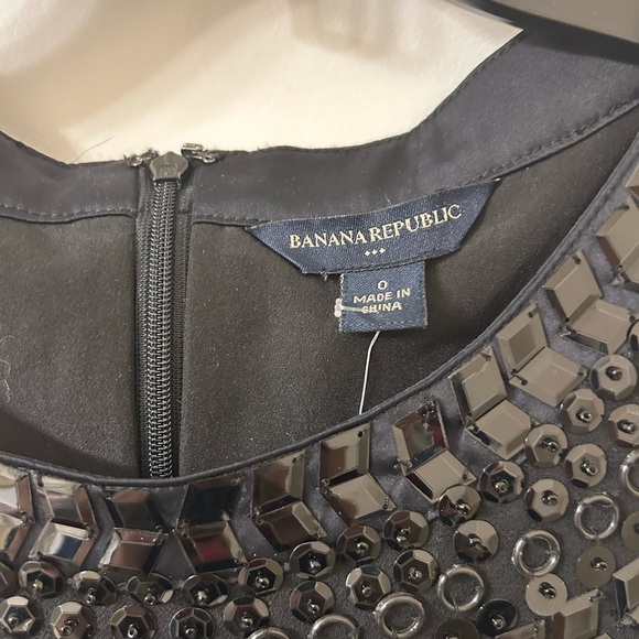 Banana Republic Black Sequin Halter Mini Dress - Picture 2 of 6